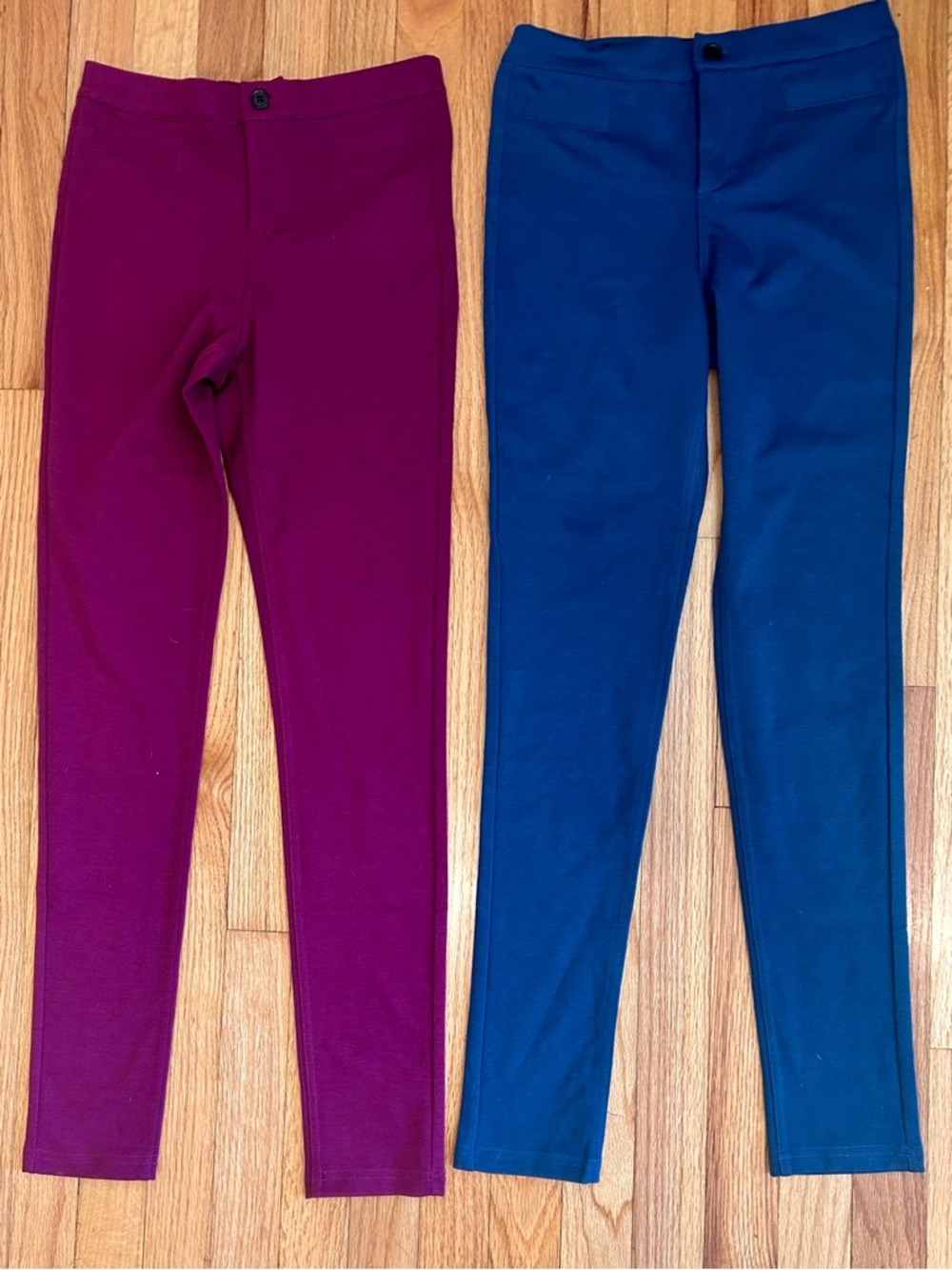 New Kidpik Stretch Pull-On Pants - Burgundy and Teal, size girls XL (14)